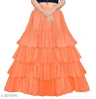 Net Skirt for Women (Orange, 24)