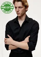 100% Cotton Full Sleeves Solid Shirt for Men 