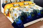 Polycotton 88x88 Inch Bedsheet with 2 Pillow Cover 