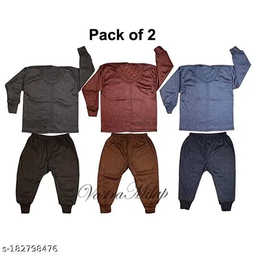 Woolen Thermal Set for Kids (Multicolor, 3-6 Months) (Set of 2)