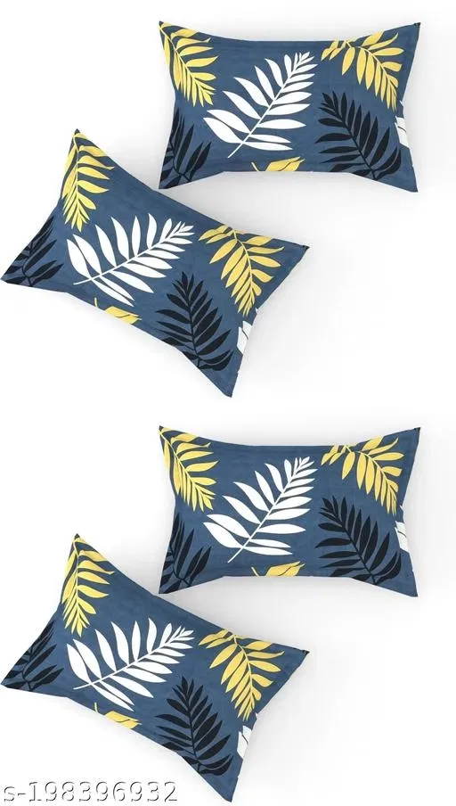 Cotton Pillow Covers (Multicolor, 17x27 inches) (Pack of 4)