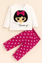 Hoisery Printed Clothing Set for Girls 