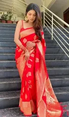 Jacquard Printed Saree for Women 