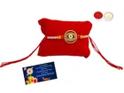 Metal Rakhi with Greeting Card & Roli Chawal 