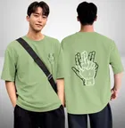 Cotton Round Neck Printed Oversized T-Shirt for Men 