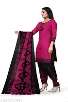 Cotton Printed Salwar Suit for Women 