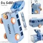 Plastic Bus Shape Sipper Bottle for Kids, Multicolor 