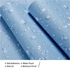 Decor Wallpaper for Home/Kitchen Blue Water Bubble Printed 45x200cm