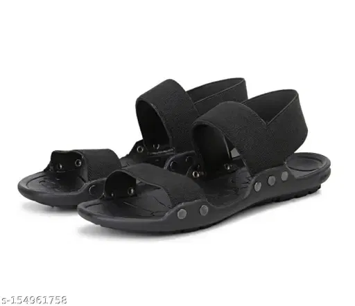 Daily Wear Sandals For Men (Black, 10)