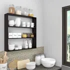 Wooden Triple Layer Wall Shelves For Home, Brown