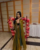 Chhava Golden Chiffon Saree for Women 