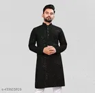 Chikankari Mandarin Neck Kurta for Men 