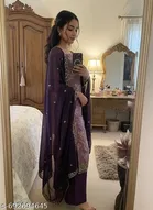 Embroidered Anarkali Party Suit for Women 