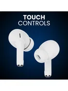 TecSox ALPHA Bluetooth Earbuds with Smartwatch on Display -White