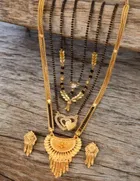 Combo of 4 Pcs Mangalsutras with Earrings Set for Women 