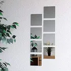 Acrylic Square Shaped Wall Mirror Stickers 