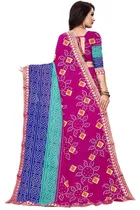 कानूड़ा फैंसी विमेंस जॉर्जेट फ्लावर प्रिंटेड साड़ी 