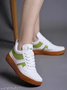 Solid Synthetic TPR Sole Sneakers for Women 