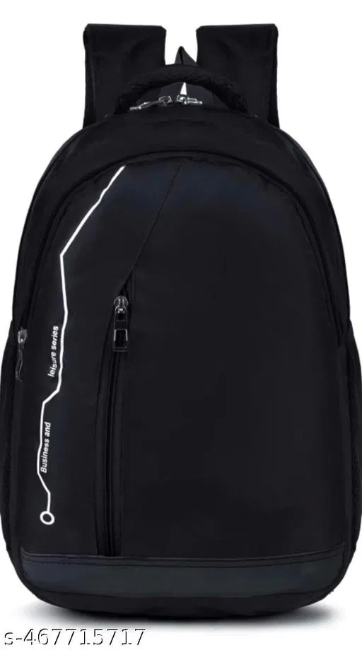 Polyester Backpack for Men & Women, Black