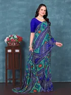Georgette Printed Saree for Women 