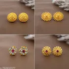 Premium Quality Gold Finish Stud Earrings Combo