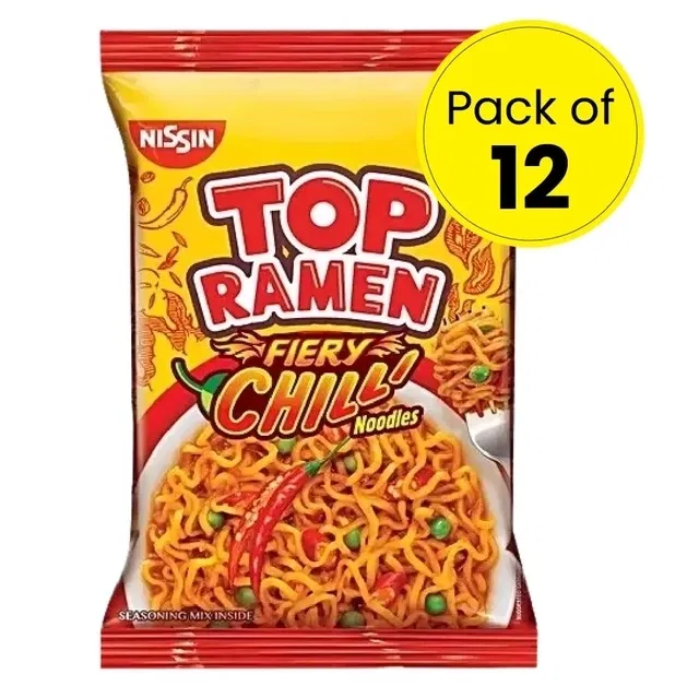 टॉप रामेन फियरी चिली नूडल्स 12X50 g (पैक ऑफ 12)