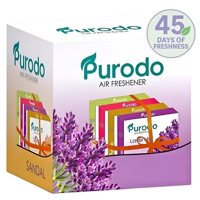 प्यूरोडो एयर फ्रेशनर ब्लॉक्स - लैवेंडर जैस्मिन सैंडल & रोज़ 4X75g