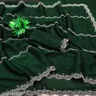 Chiffon Solid Saree For Women, Green