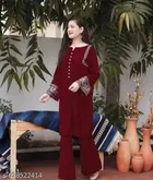 Embellished Animal Print Kurta Set for Women 