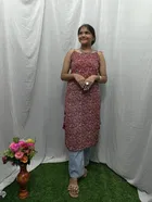 Tie Up Sleeveless Kurti for Women 