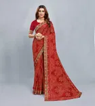 Georgette Printed Saree for Women 
