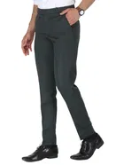 Slim Fit Solid Formal Trouser for Men 