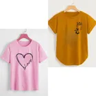 Cotton Blend Round Neck T-Shirt for Women, Pack of 2 (Multicolor, Xxs)