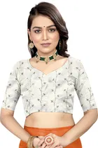 Georgette Solid Saree for Women 