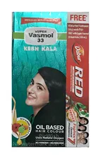 Vasmol 33 Kesh Kala, 100 ml + Dabur Red Paste 16 g