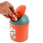 Round Mini Plastic Dustbin - Assorted