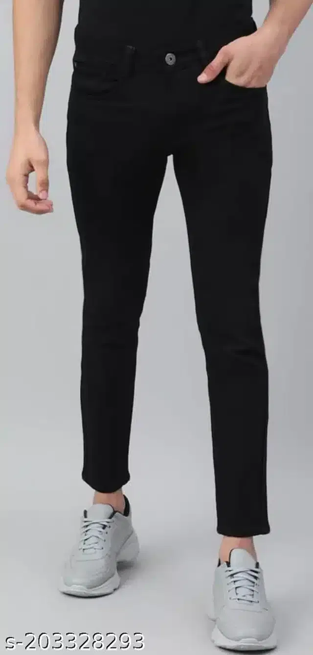 Denim Jeans for Men (Black, 28)