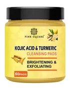 Pink Square Kojic Acid & Turmeric 50 Pcs Cleansing Pads (Pack of 1)