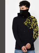 Hooded Printed Full Sleeves T-shirt for Men 