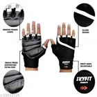 Nylon Sports Gloves (White & Black, Set of 1)