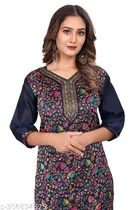 Pashmina Embroidered Kurti for Women 