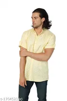 Dupion Silk Printed Short Kurta for Men 