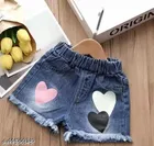 Hosiery Cotton & Denim Printed Clothing Set for Kids, Pink 