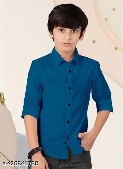 Solid Cotton Kurta Set for Boys (Teal, 2-3 Years)