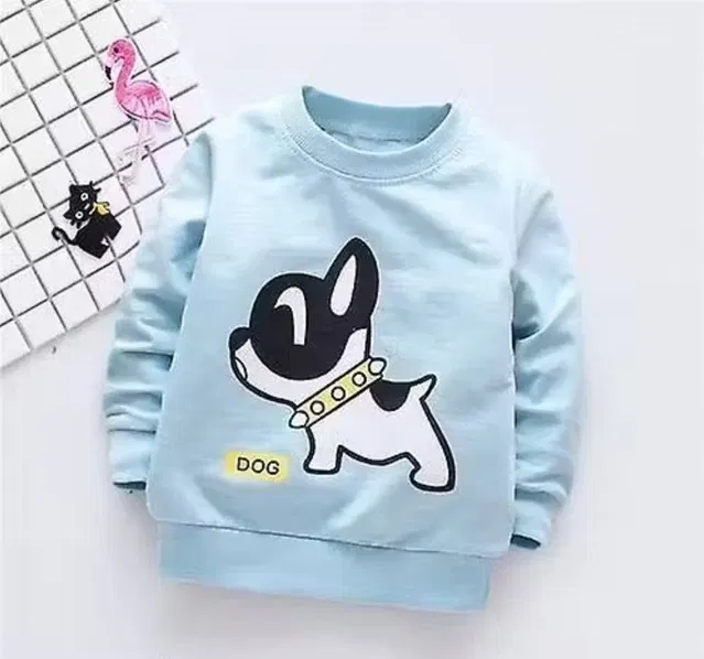 Light Fleece Printed Hoodie for Kids, Blue (9-10 Years)