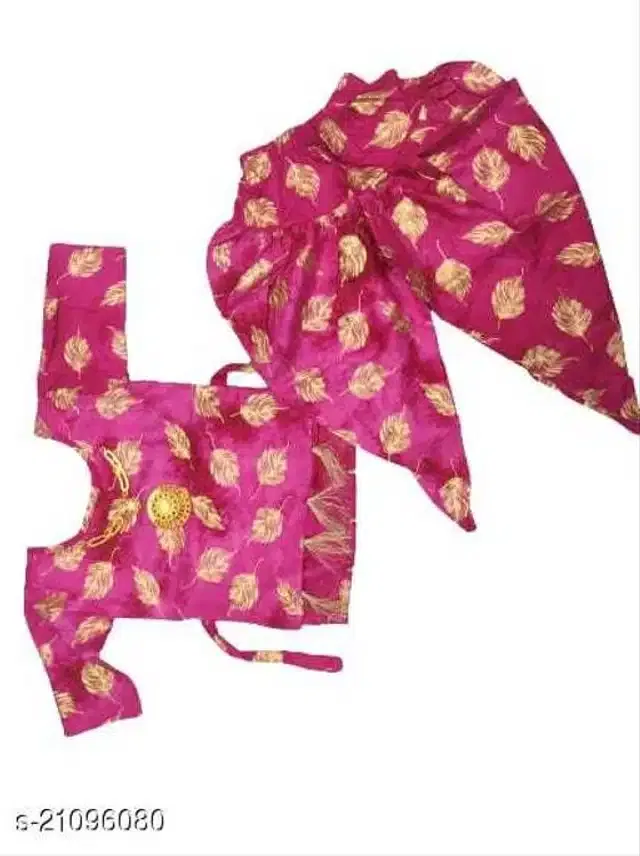 Rayon Half Sleeves Top & Bottom Clothing Set for Girls (Pink, 12-18 Months)