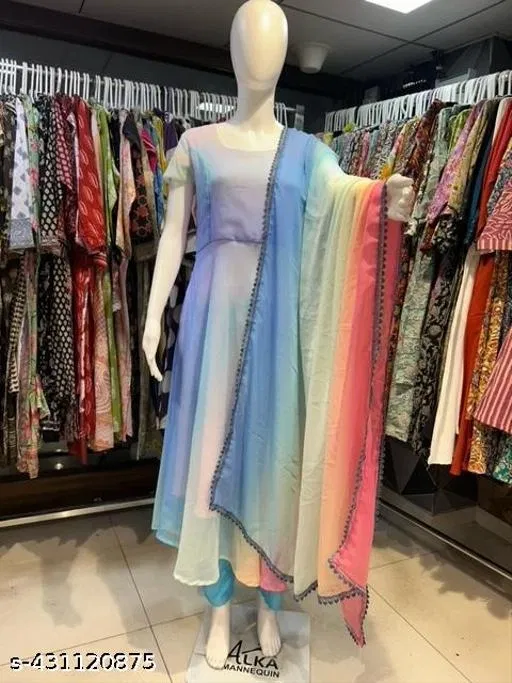 Multicolor Kurta Set for Women (M)