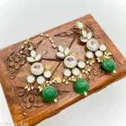Alloy Kundan Earring for Women & Girls, Green