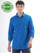 100% Cotton Full Sleeves Solid Shirt for Men 