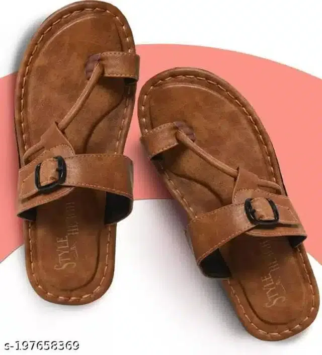 Slippers for Men (Tan, 8)